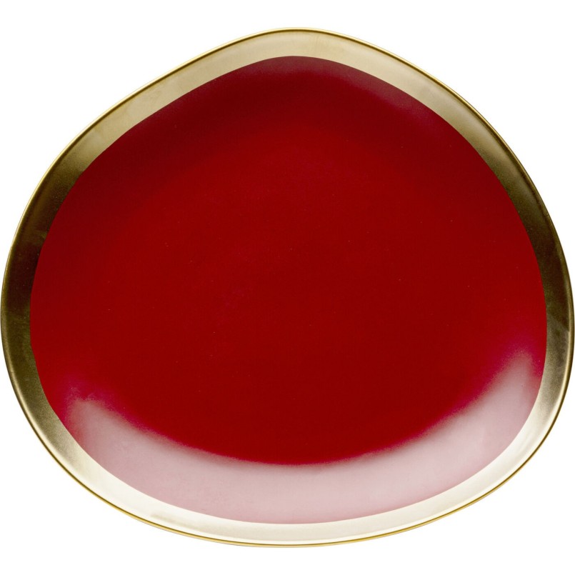 Assiette Vibrations rouge Ø21cm
