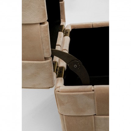 Tabourets-coffres Weave beige set de 2 Kare Design