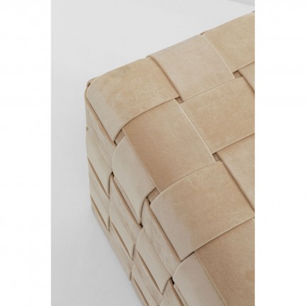 Stool Trunk Weave beige (2/Set) Kare Design