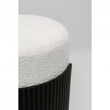 Stool Samu white and black Ø43cm Kare Design