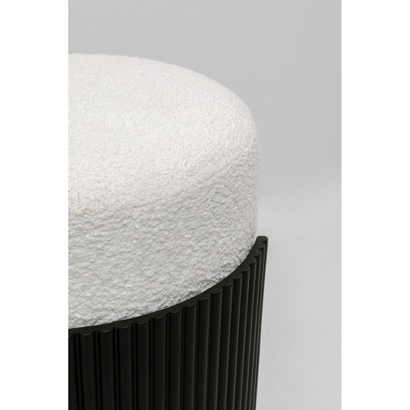 Tabouret Samu noir Ø43cm