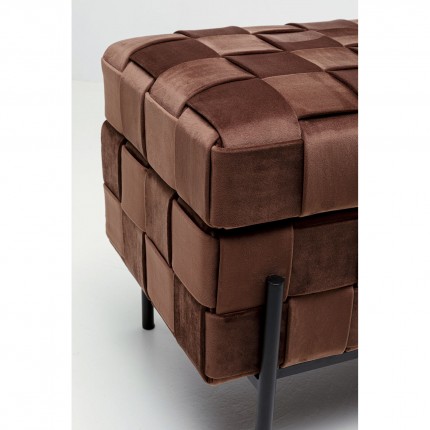 Banc-coffre Weave marron Kare Design