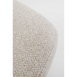 Fauteuil pivotant + repose-pieds Jules Beige