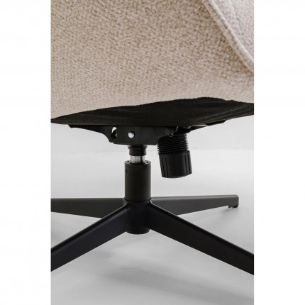 Draaifauteuil en Voetsteun Jules beige Kare Design