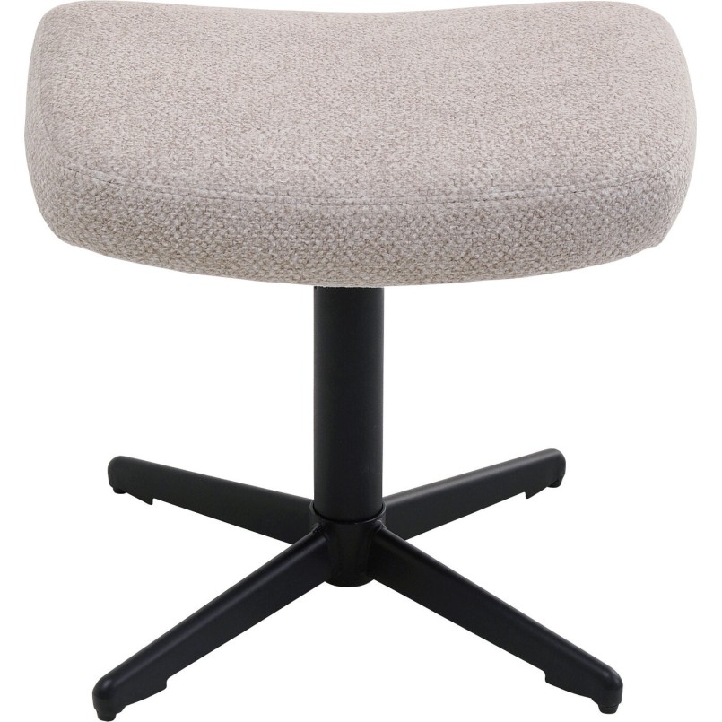 Fauteuil pivotant + repose-pieds Jules Beige
