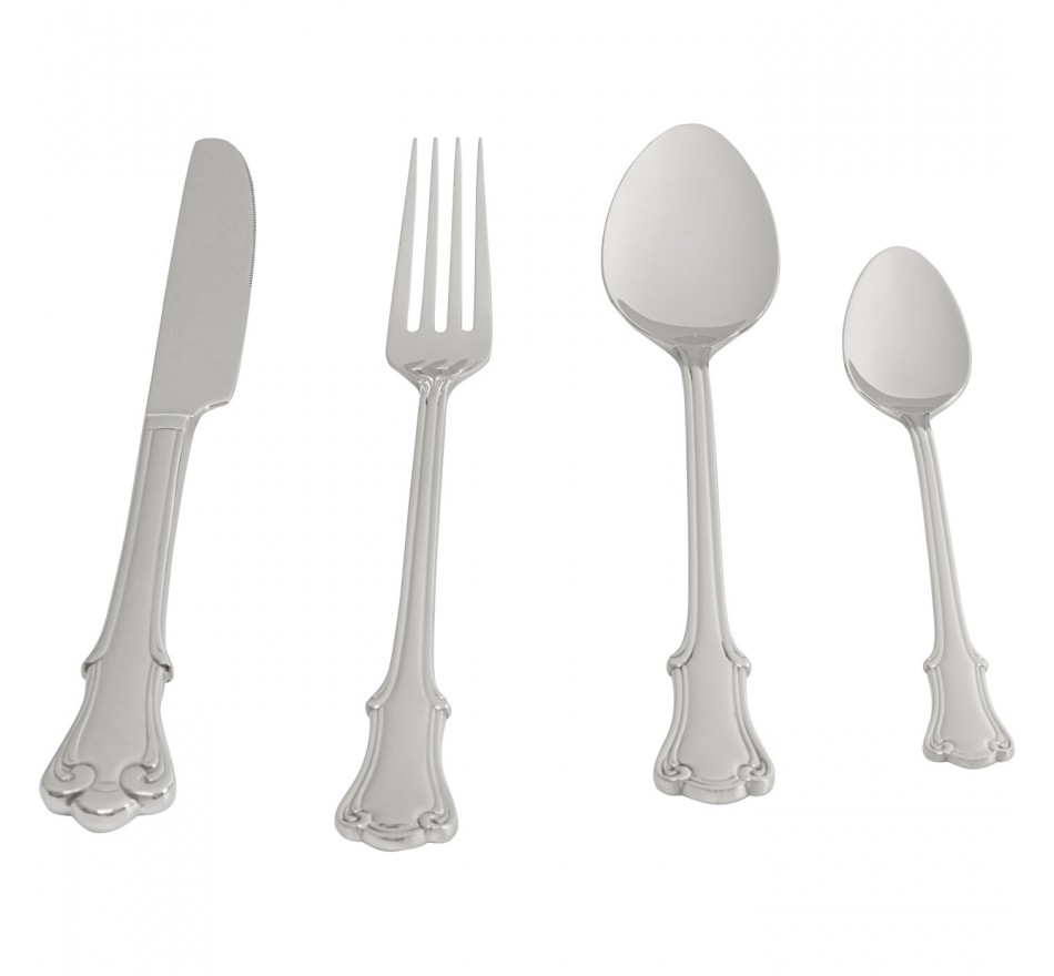Cutlery Andrina silver (16-part) Kare Design