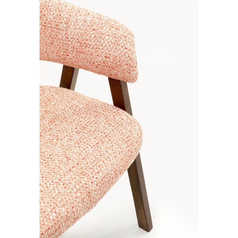 Stoel met armleuningen Jonte roze Kare Design