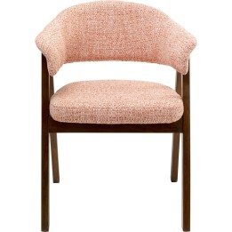 Chair with armrests Jonte pink Kare Design