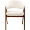 Chaise tissu tressé écru et chêne - Jonte - Kare Design