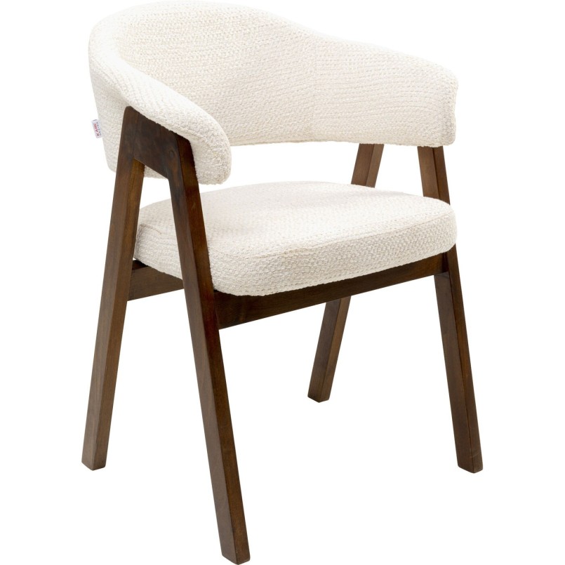 Chair with armrests Jonte cream Kare Design