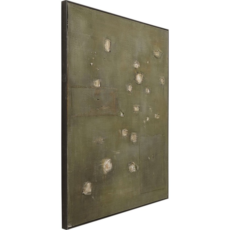 Tableau sur toile Moody vert 150x120cm