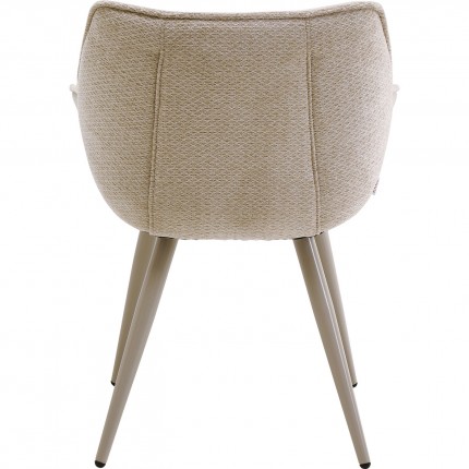 Chair with armrests Thelma beige Kare Design