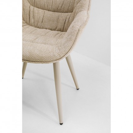 Chair with armrests Thelma beige Kare Design