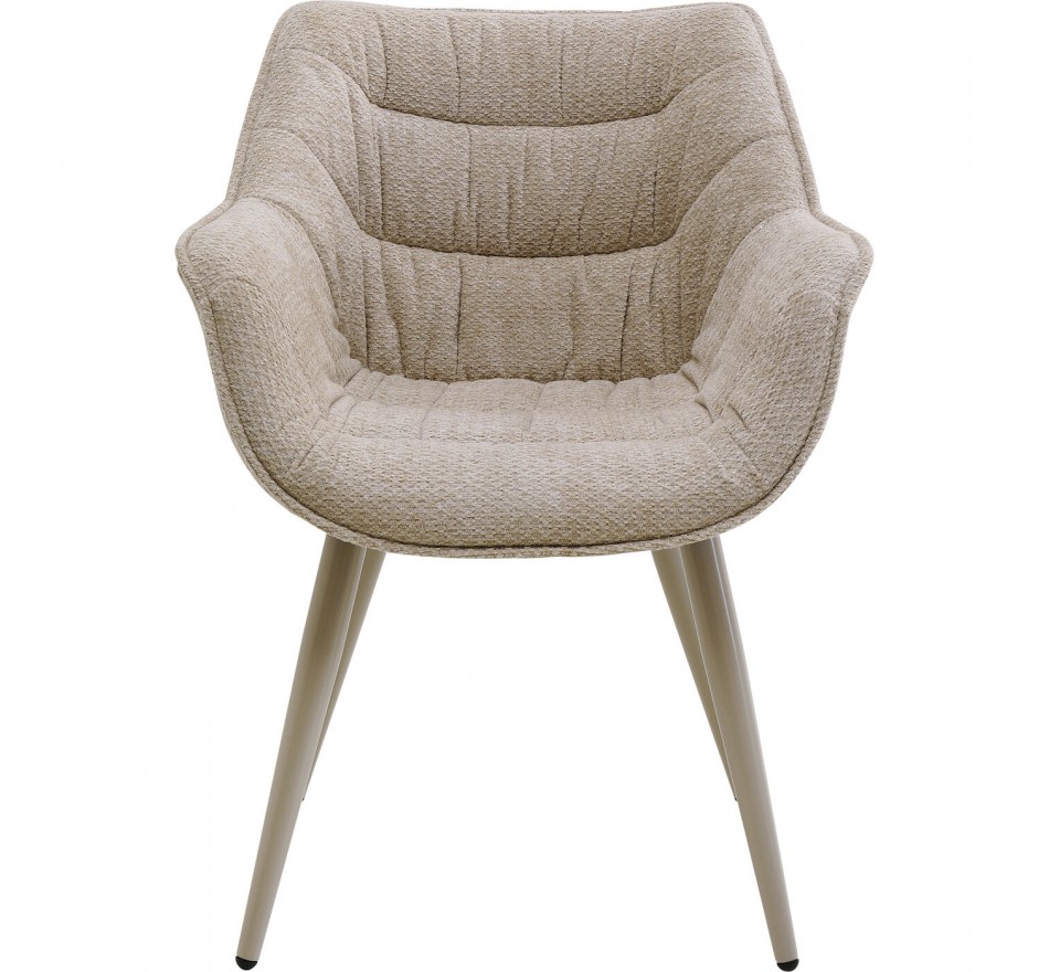 Stoel met armleuningen Thelma beige Kare Design