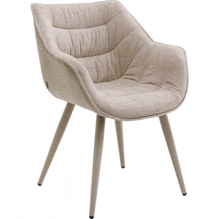 Chaise avec accoudoirs Thelma beige Kare Design