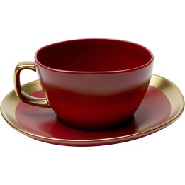 Tasses à café rouges et dorées - Vibrations - Kare Design