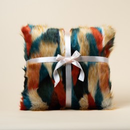 Coussin à poils longs multicolore - Glammer - Kare Design