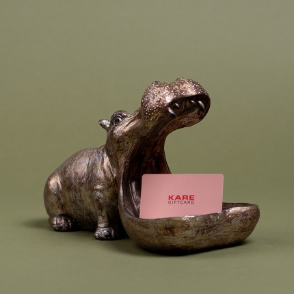 Bowl hippopotamus copper Kare Design