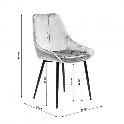 Chaise East Side Flower Fever bleue Kare Design