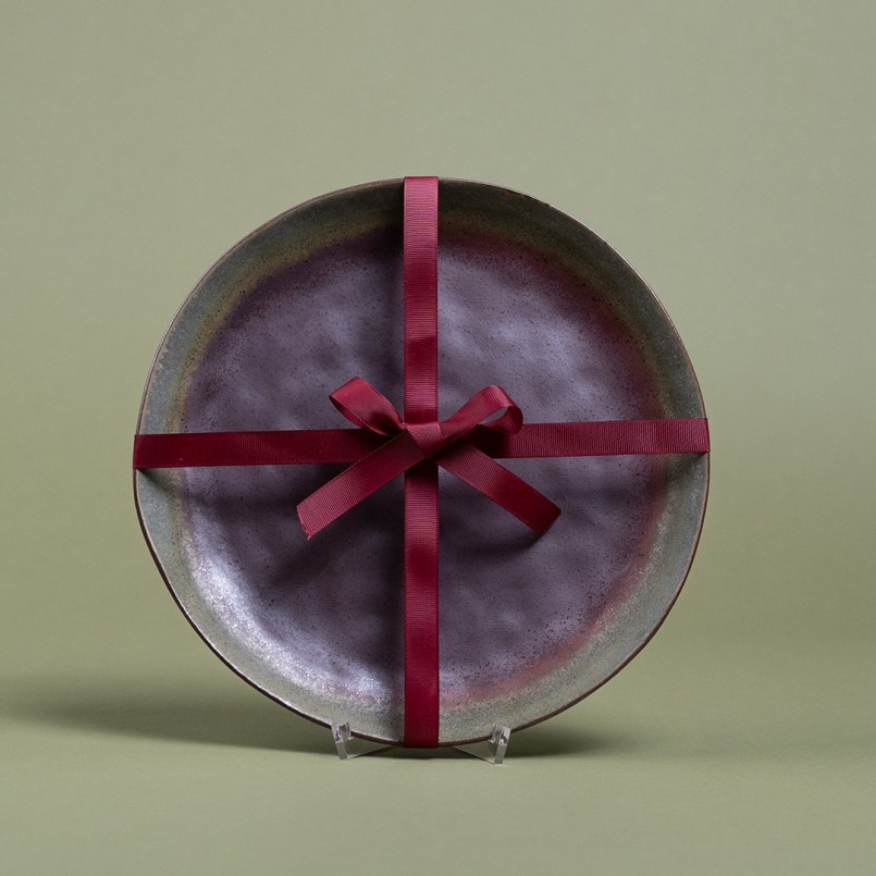 Aardewerk borden set van 4 viooltjes - Hermosa - Kare Design