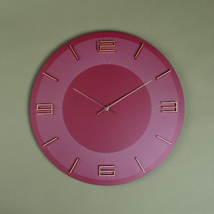 Wandclock Leonardo rood Kare Design