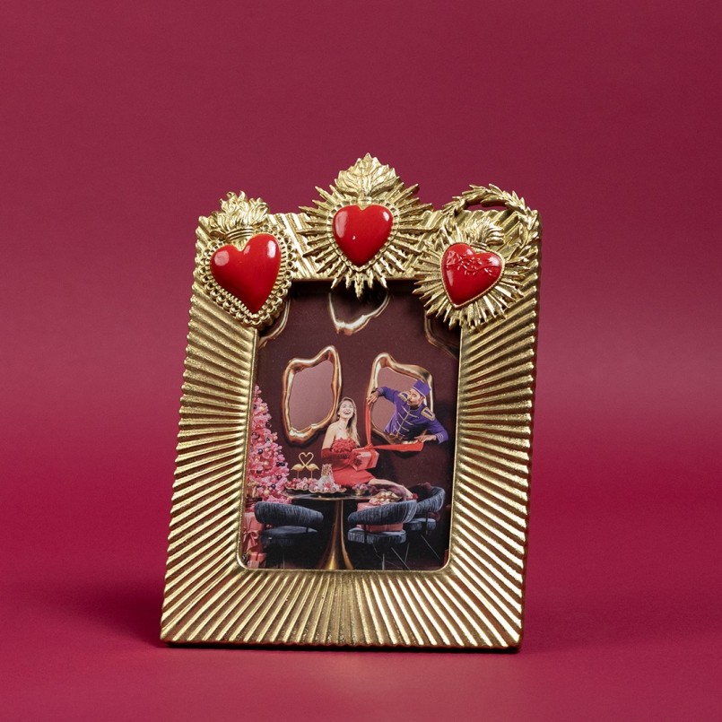 Fotolistj drie brandend harten 20x29cm Kare Design