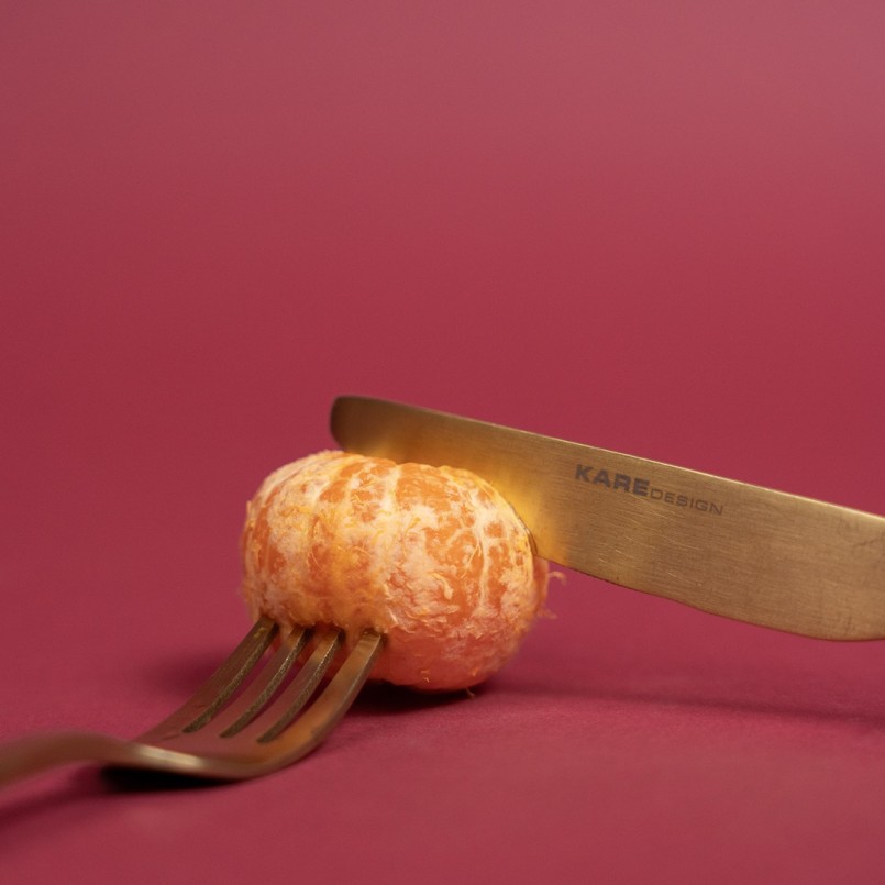 Gold-plated steel cutlery - Gloria - Kare Design