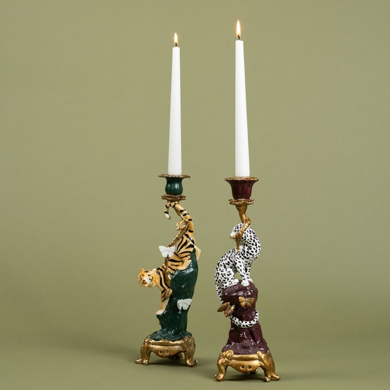 Candler Holder tiger 33cm Kare Design