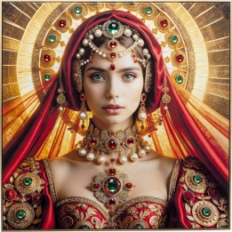 Tableau encadré Saint Halo Lady 100x100cm