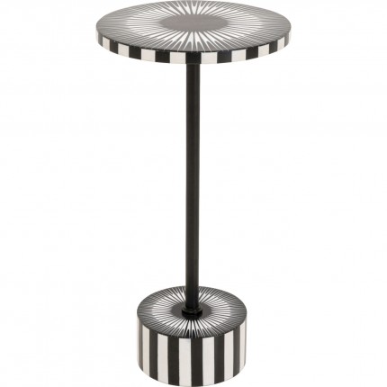 Side Table Iris Ø25cm black and white Kare Design
