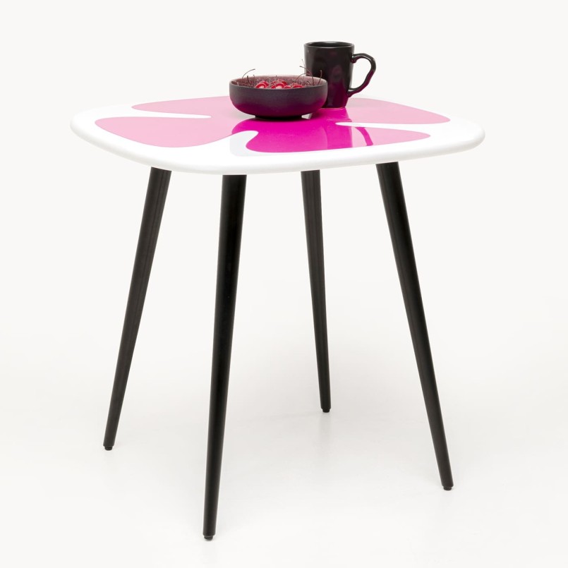 Table d'appoint rose et blanche - Petal - Kare Design