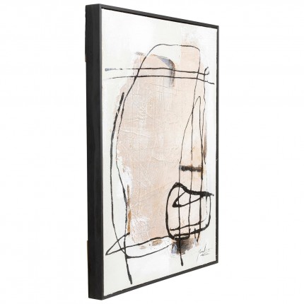 Schilderij Frame Dust 55x75cm grijs Kare Design