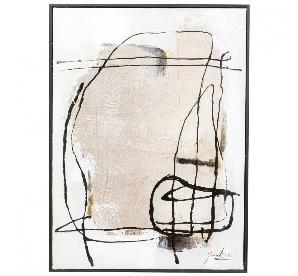 Schilderij Frame Dust 55x75cm grijs Kare Design