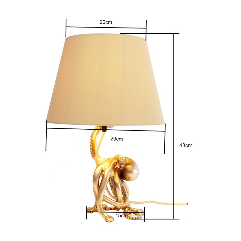 Lampe à poser Octopus doré 44cm