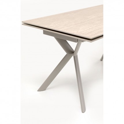 Uitschuifbare Eettafel Xenia Travertino 200x80cm Kare Design