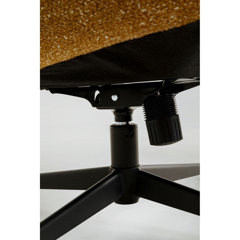 Fauteuil pivotant + repose-pieds Jules jaune