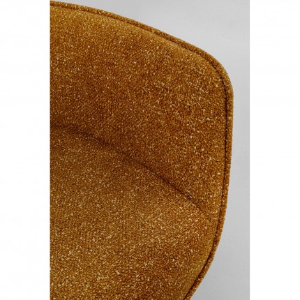 Fauteuil pivotant et repose-pieds Jules marron Kare Design