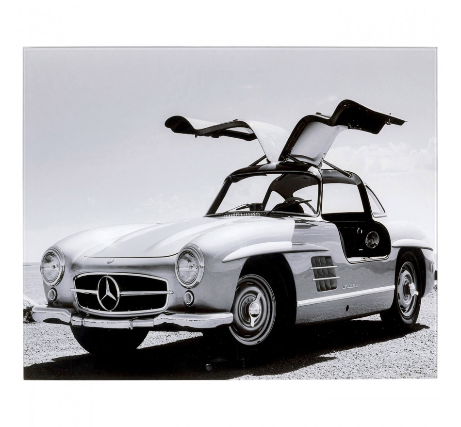Tableau en verre voiture de profil 50x40cm Kare Design