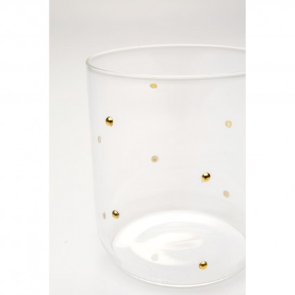 Waterglazen Glam Dots goud (4/set) Kare Design