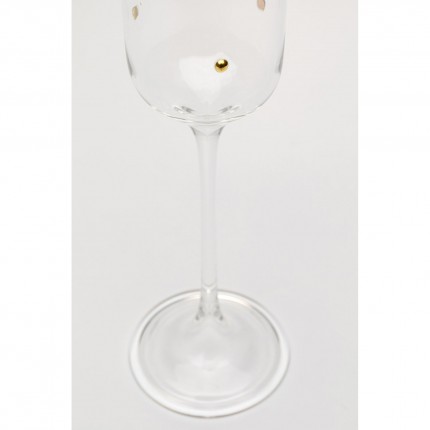Champagneglazen Glam Dots goud (4/set) Kare Design
