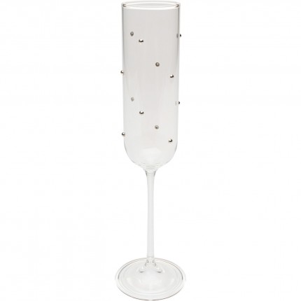 Champagneglazen Glam Dots zilver (4/set) Kare Design