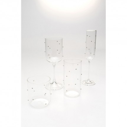 Champagneglazen Glam Dots zilver (4/set) Kare Design