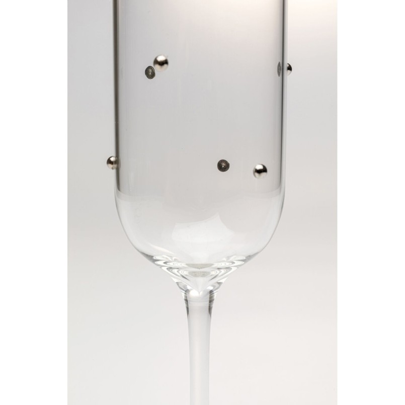 Verre à champagne Glam Dots Silver 25cm