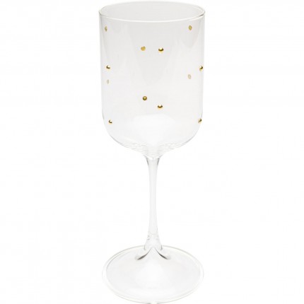 Wijnglazen Glam Dots goud (4/set) Kare Design