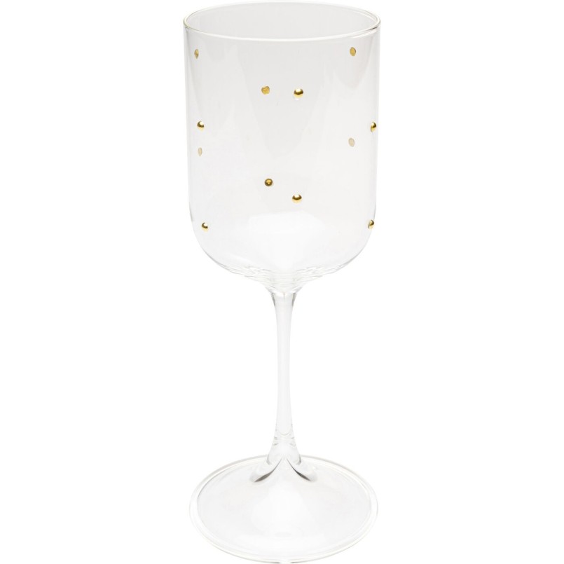 Verre à vin blanc Glam Dots Gold 22cm