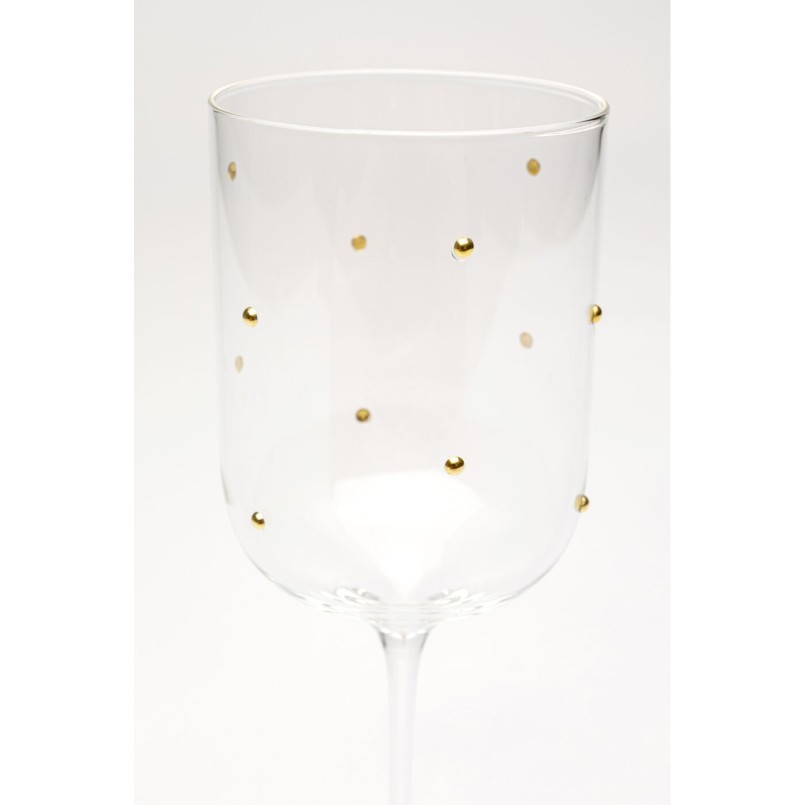 Verre à vin blanc Glam Dots Gold 22cm