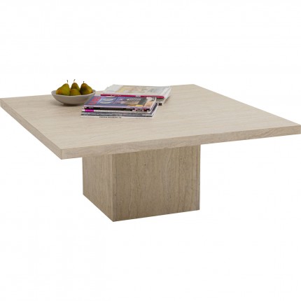 Table basse Travertino 100x100cm Kare Design