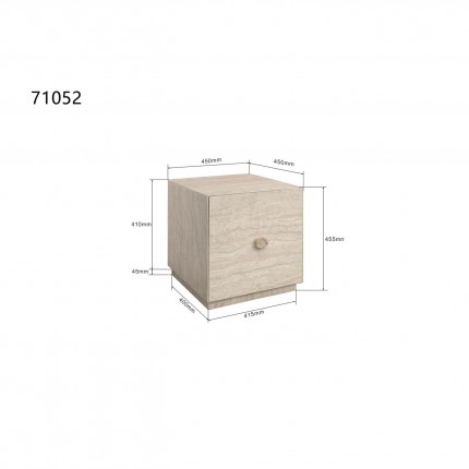 Side Table with drawer Travertino Kare Design