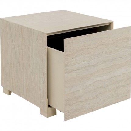Side Table with drawer Travertino Kare Design