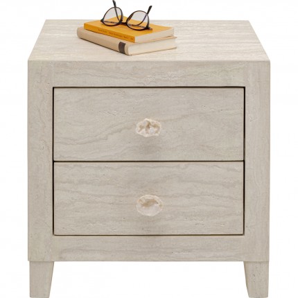Nightstand Travertino 2 drawers Kare Design